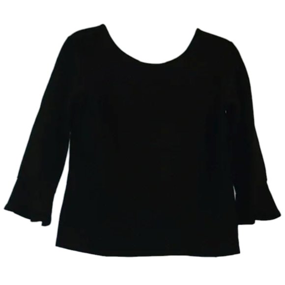 Talbots Tops - Talbots Medium Flutter Sleeve Black Top